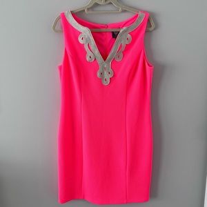 EUC Vince Camuto Hot Pink Sheath Dress